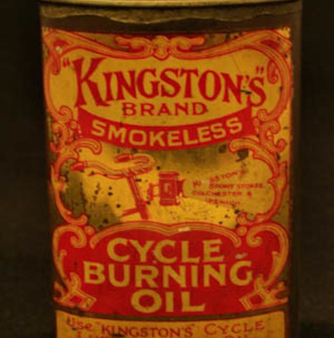 Kingstons cycle oil tin