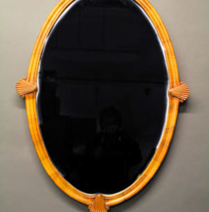 Georgian style walnut wall mirror