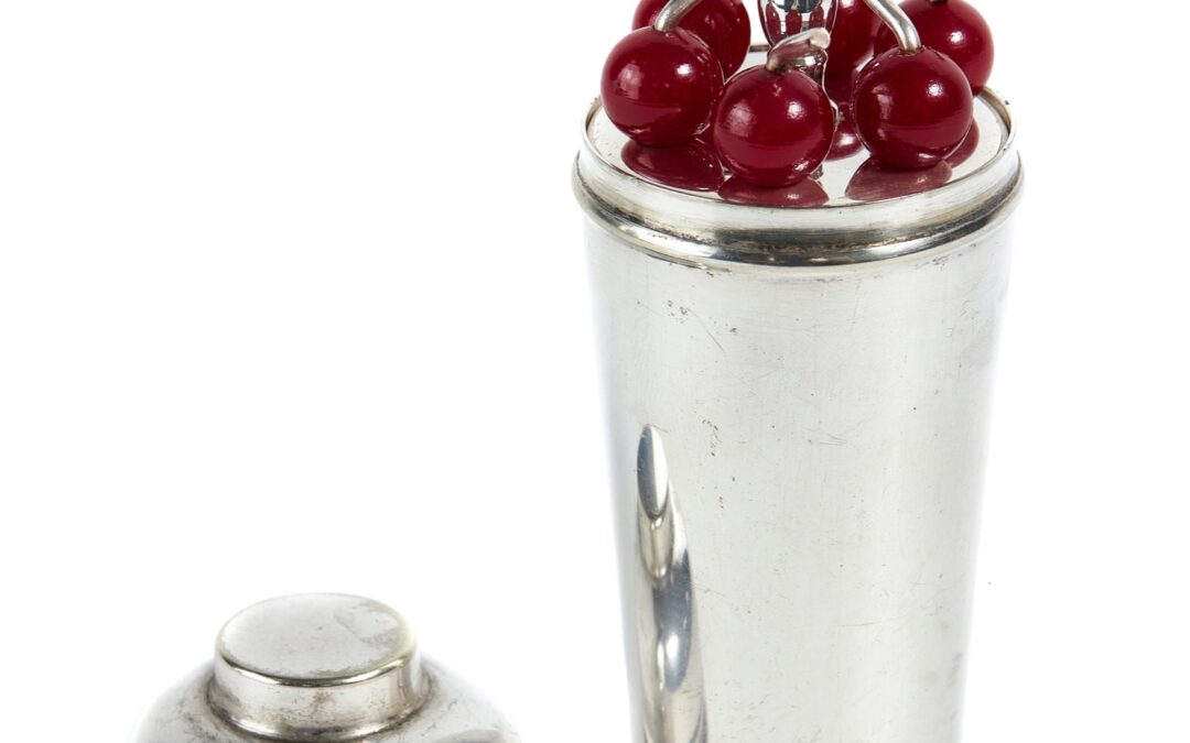 Silver Plated Cocktail Stick Holder 1930s