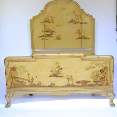 Chinoiserie Decorated Double Bed circa 1900