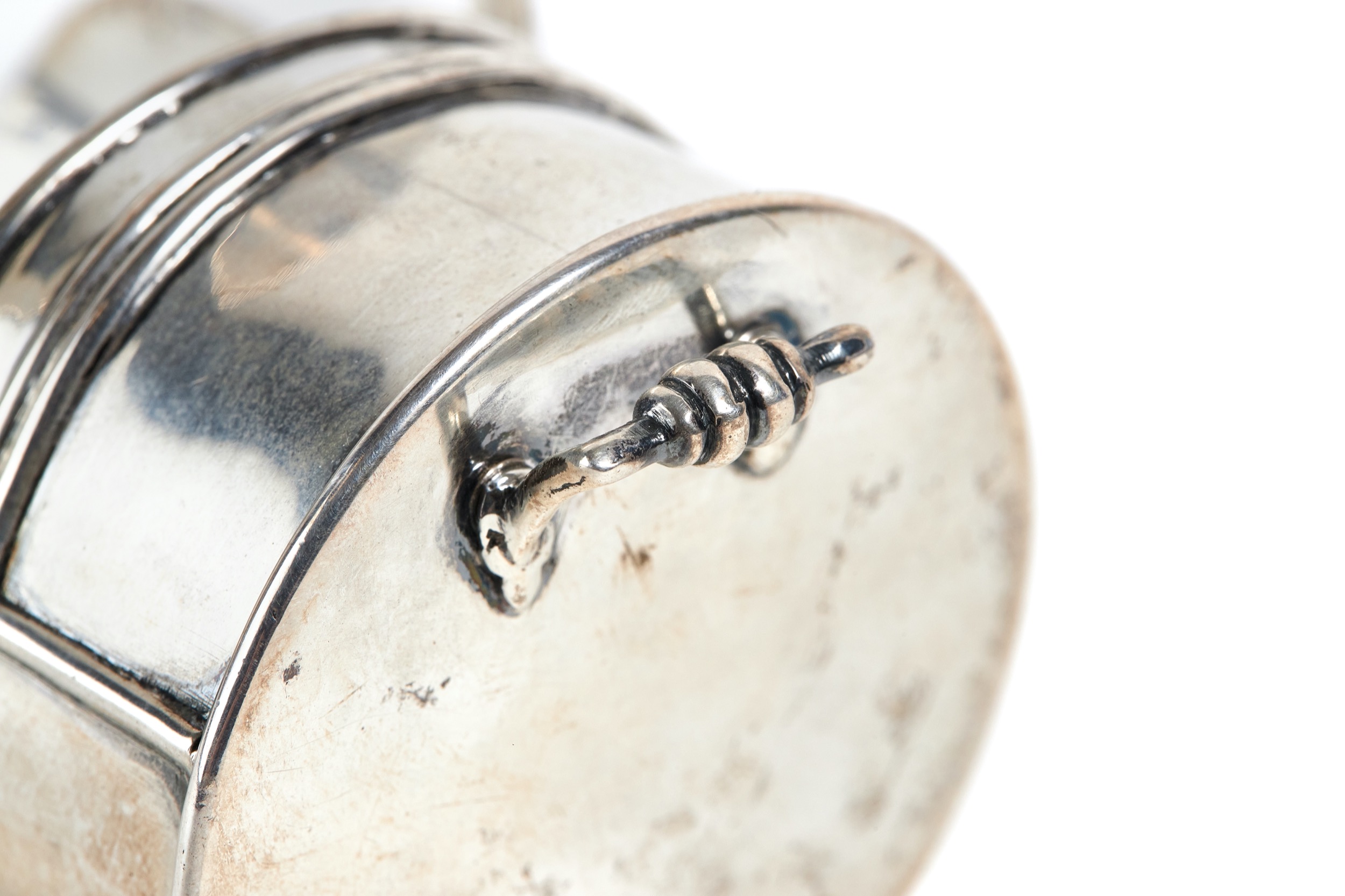 Fine Edwardian novelty coal Scuttle sugar Bowl 1904 - Image 4