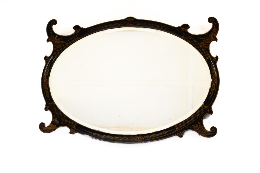 Chinoiserie Decorated Wall Mirror 1930s