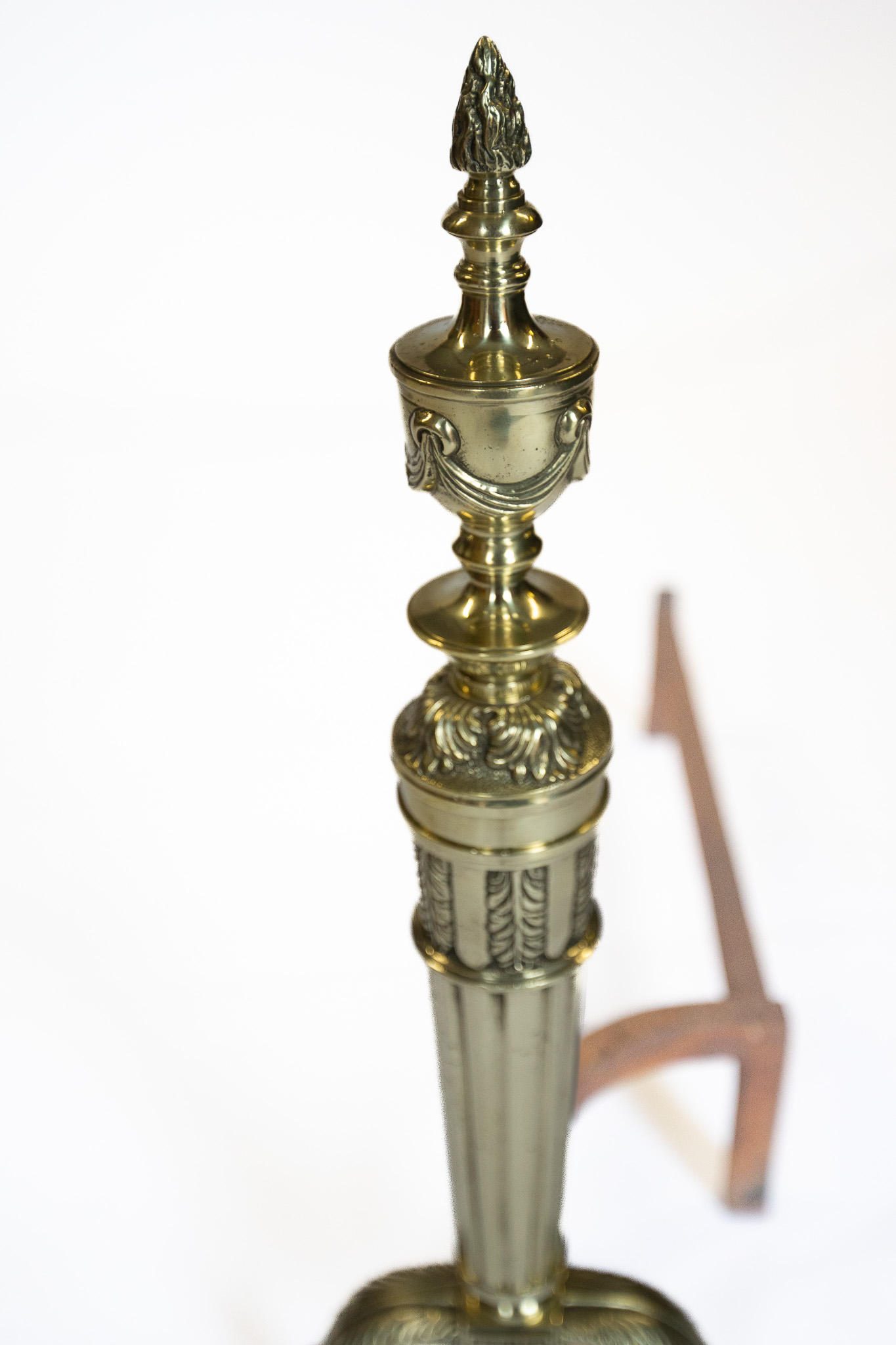 Pair Regency Brass & iron Fire Dogs / Andirons - Image 3
