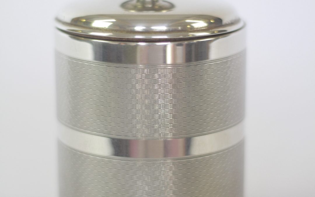 Art Deco Silver Cigarette Holder 1939