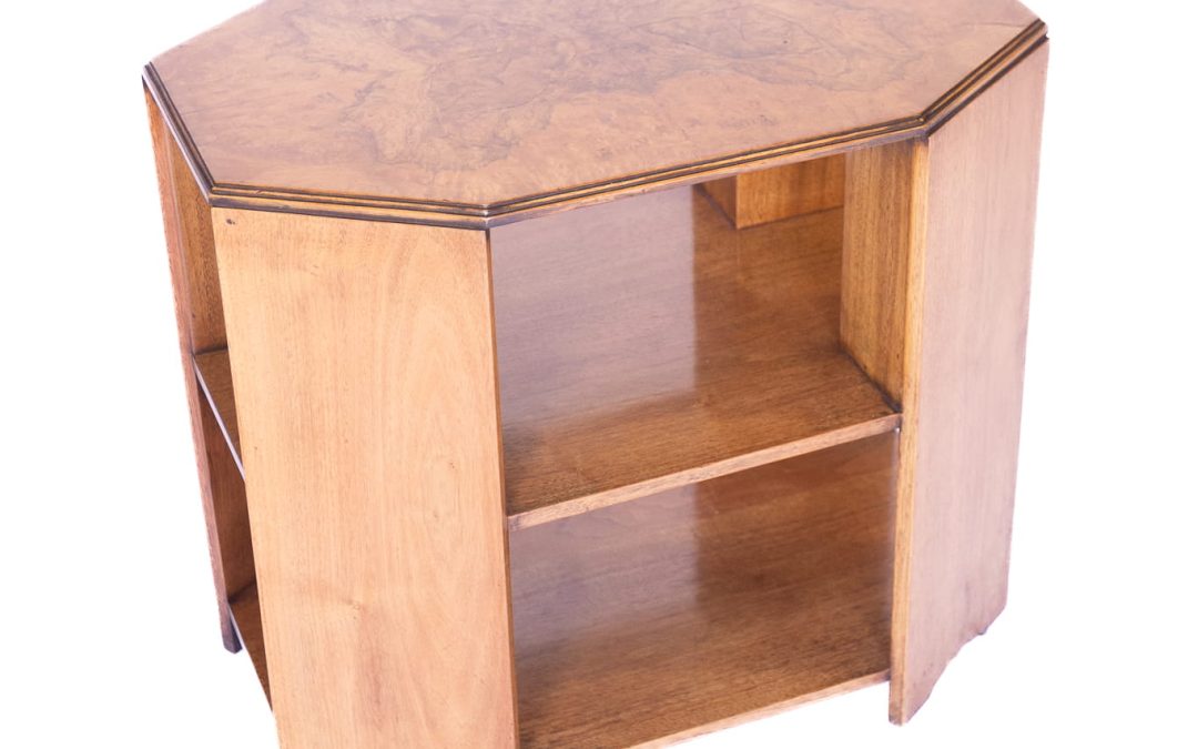 Art Deco Walnut Book Table