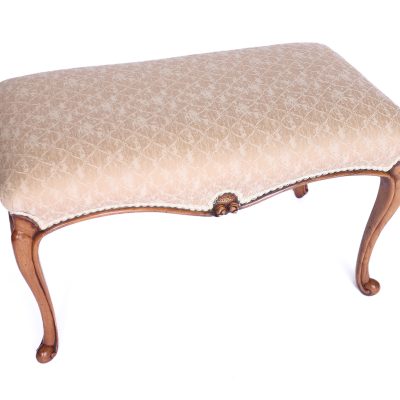 Victorian Walnut & carved stool / window seat