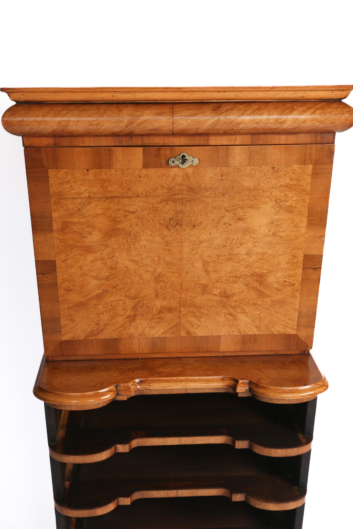 Queen Anne Style small Burr Walnut Escritoire, - Image 3