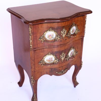 C19th French Walnut Cameo Plaque Chest
