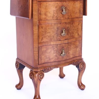 Small Walnut drop leaf cupboard /Single Drawer 1930s