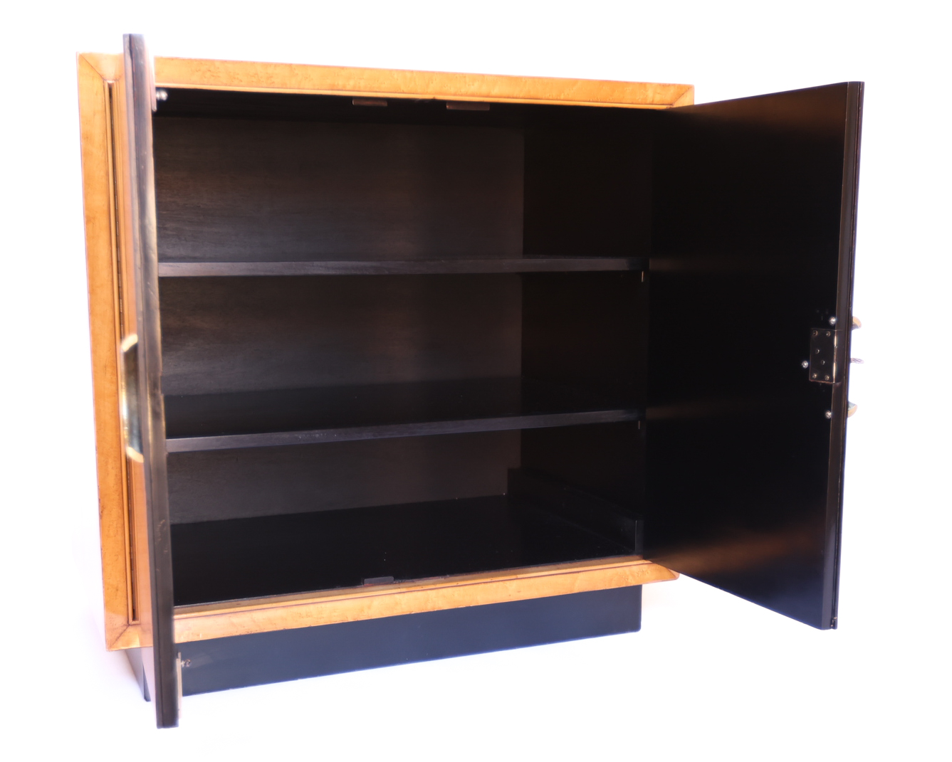 Art Deco Burr Maple 2 door cupboard 1930s - Image 7
