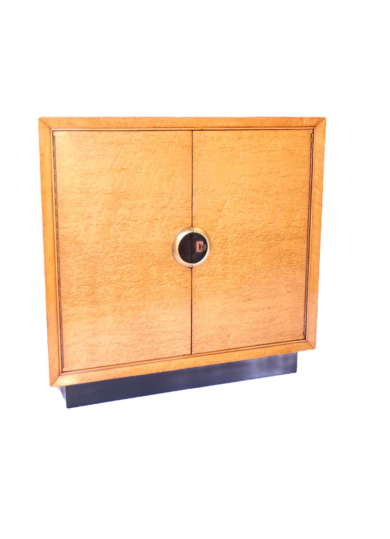 Art Deco Burr Maple 2 door cupboard 1930s