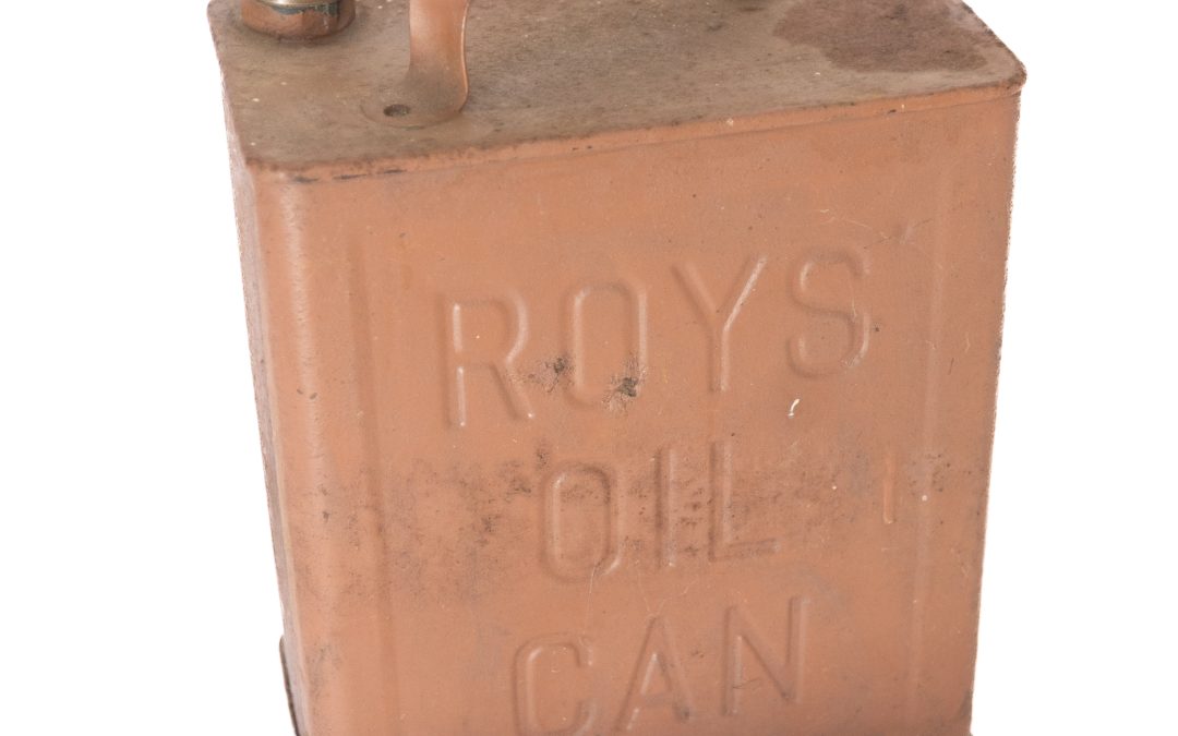 Roys oil Can 2 gallon petrol can 1930s