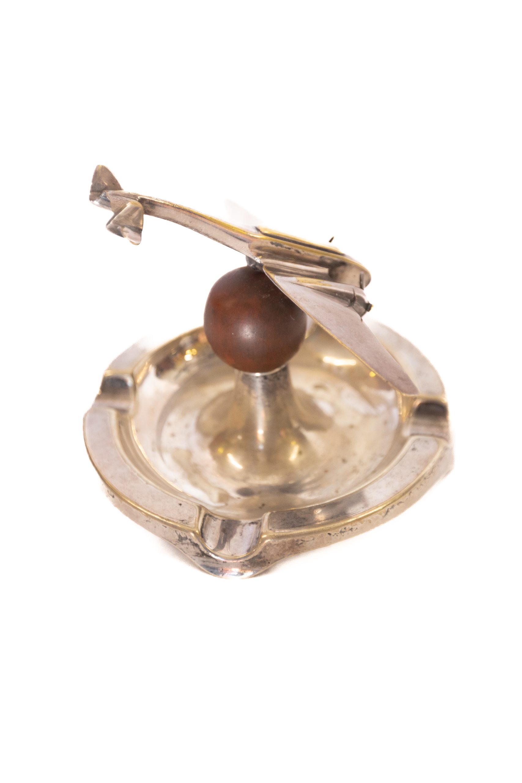 Vintage Silver Plated Aeroplane Ashtray, 1930s William Hutton for Bryant & May - Image 7