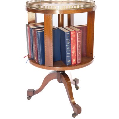 Edwardian Mahogany inlaid Revolving Bookcase