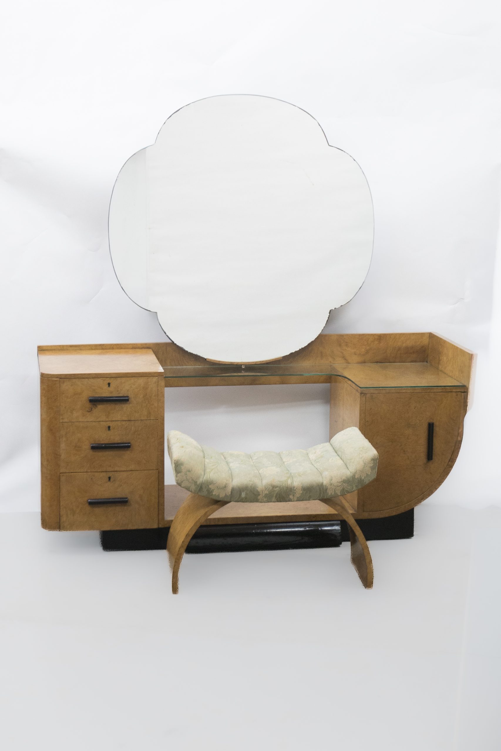 Art Deco Burr Maple 5pc bedroom Suite - Image 5