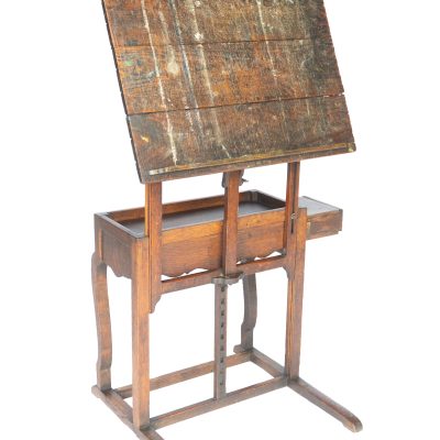 Late Victorian Oak Artist Table /Easel