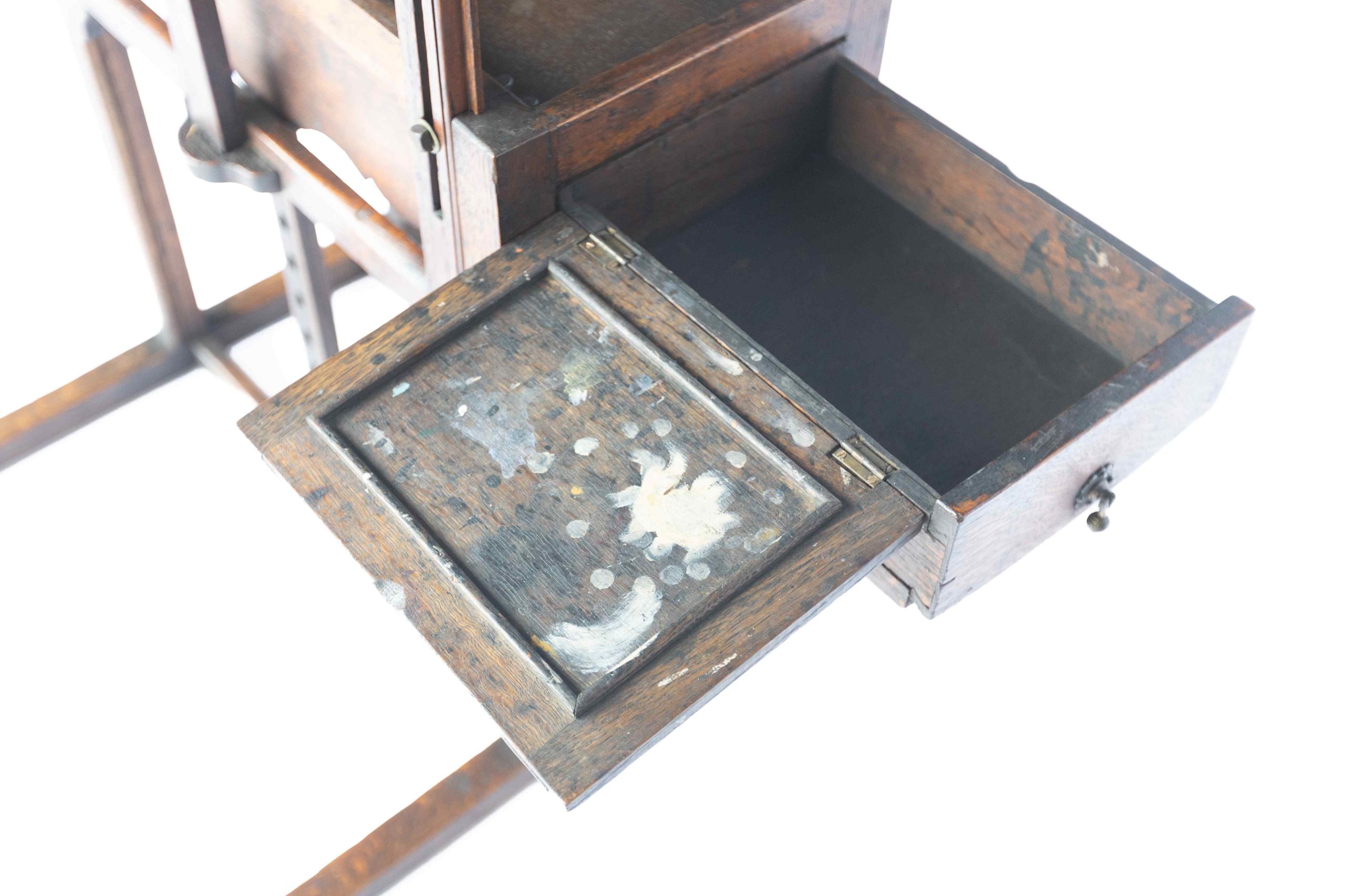 Late Victorian Oak Artist Table /Easel - Image 4