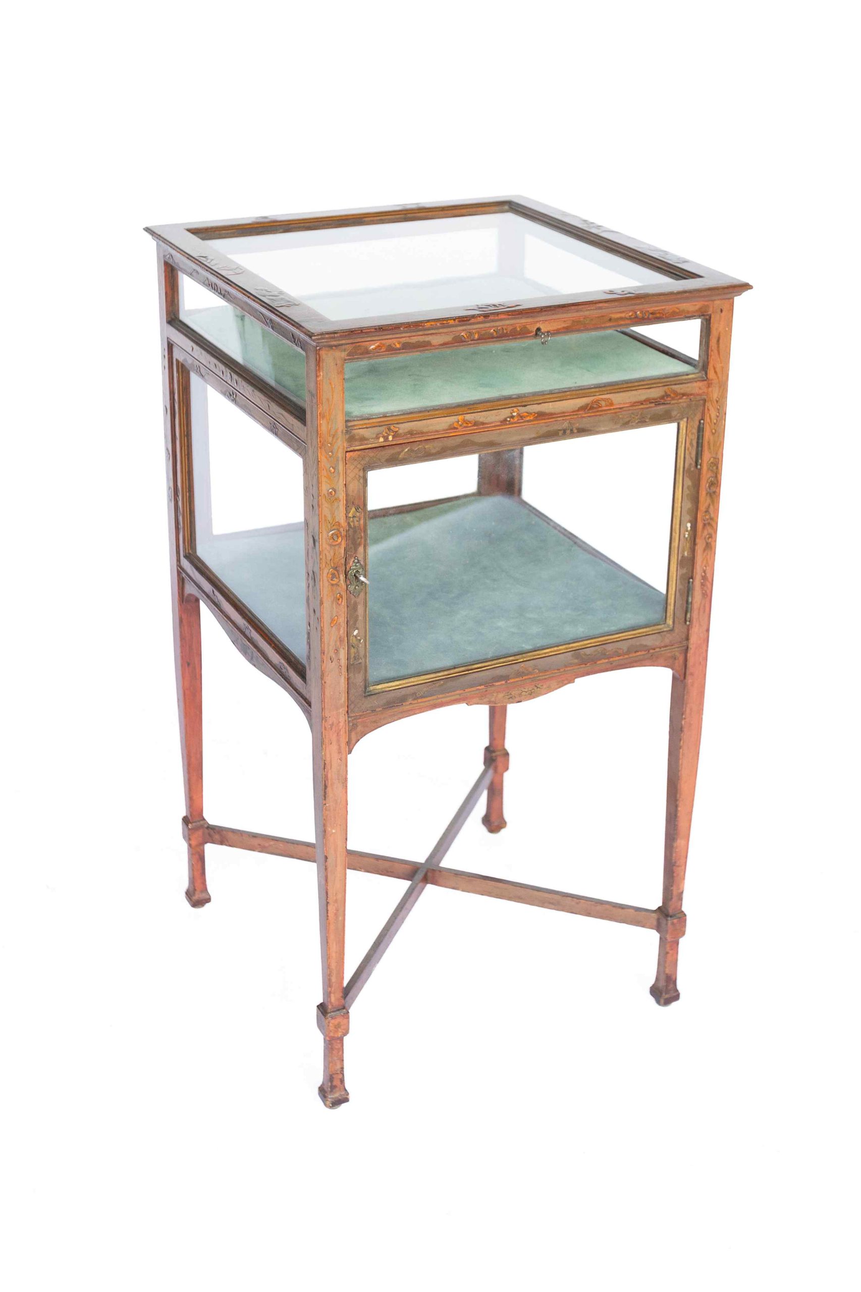 Edwardian Chinoiserie decorated bijouterie Cabinet