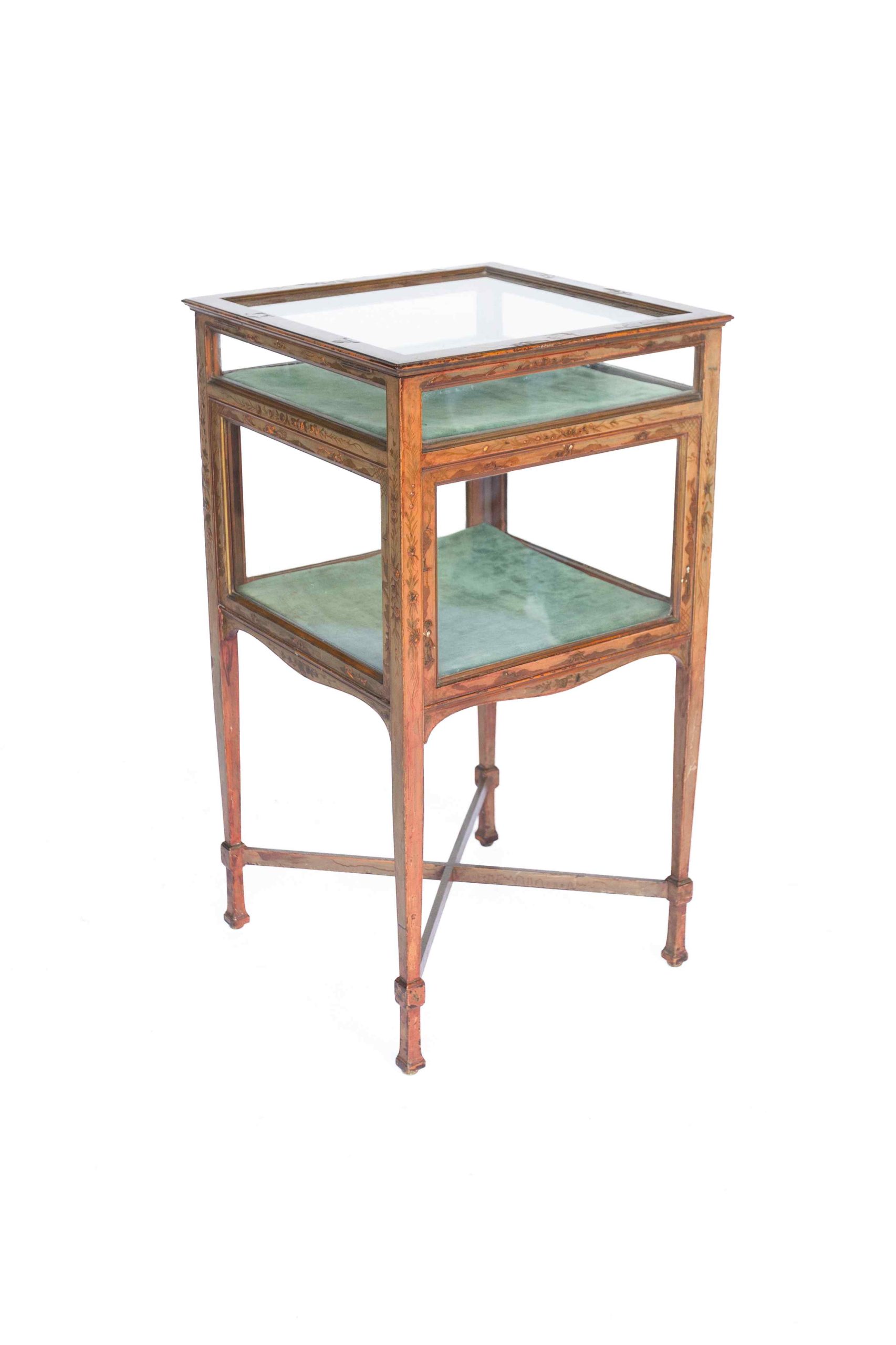 Edwardian Chinoiserie decorated bijouterie Cabinet - Image 4