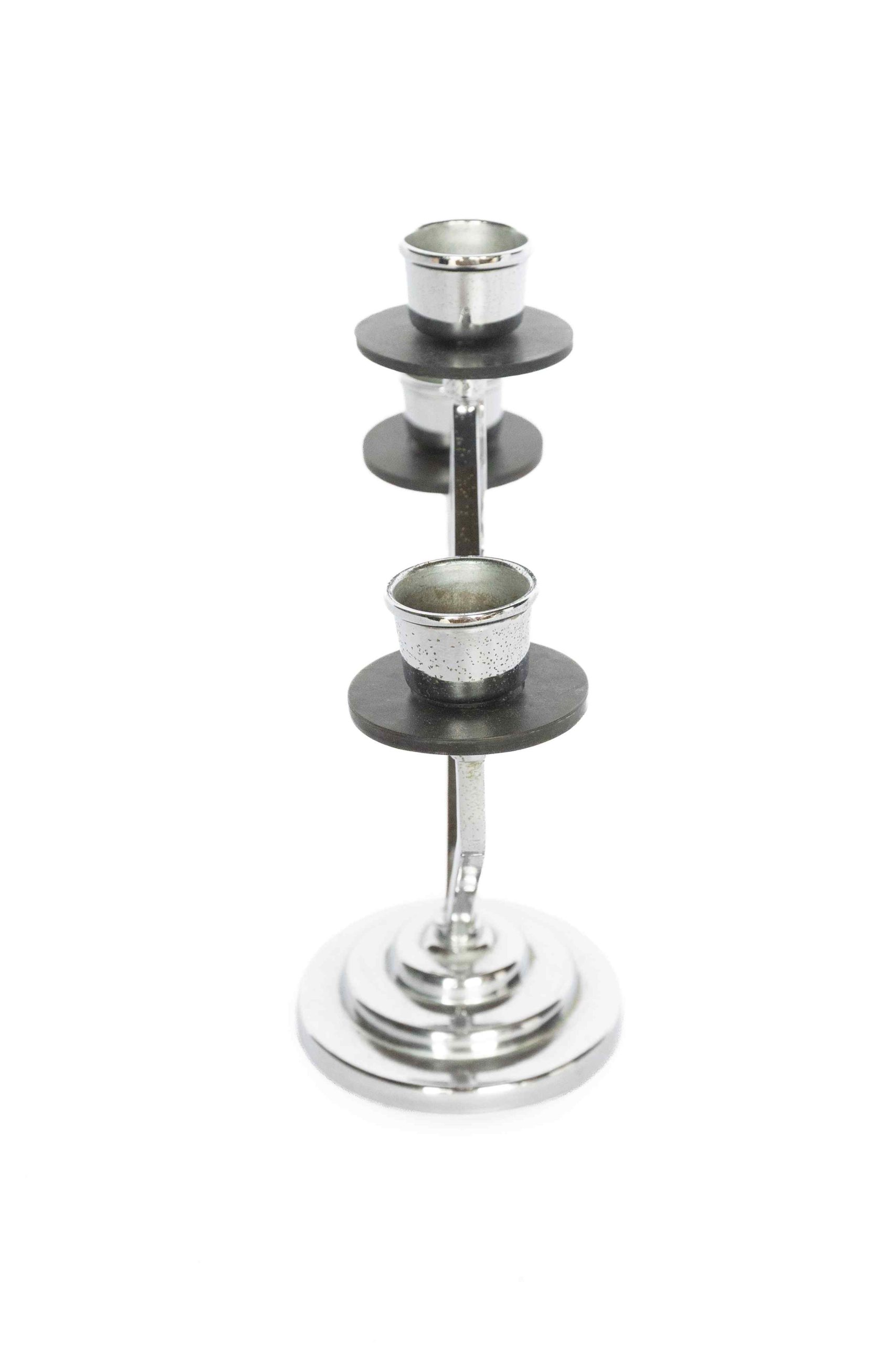 Art Deco Chrome Silhouette Lady Candleabra 1930s - Image 4