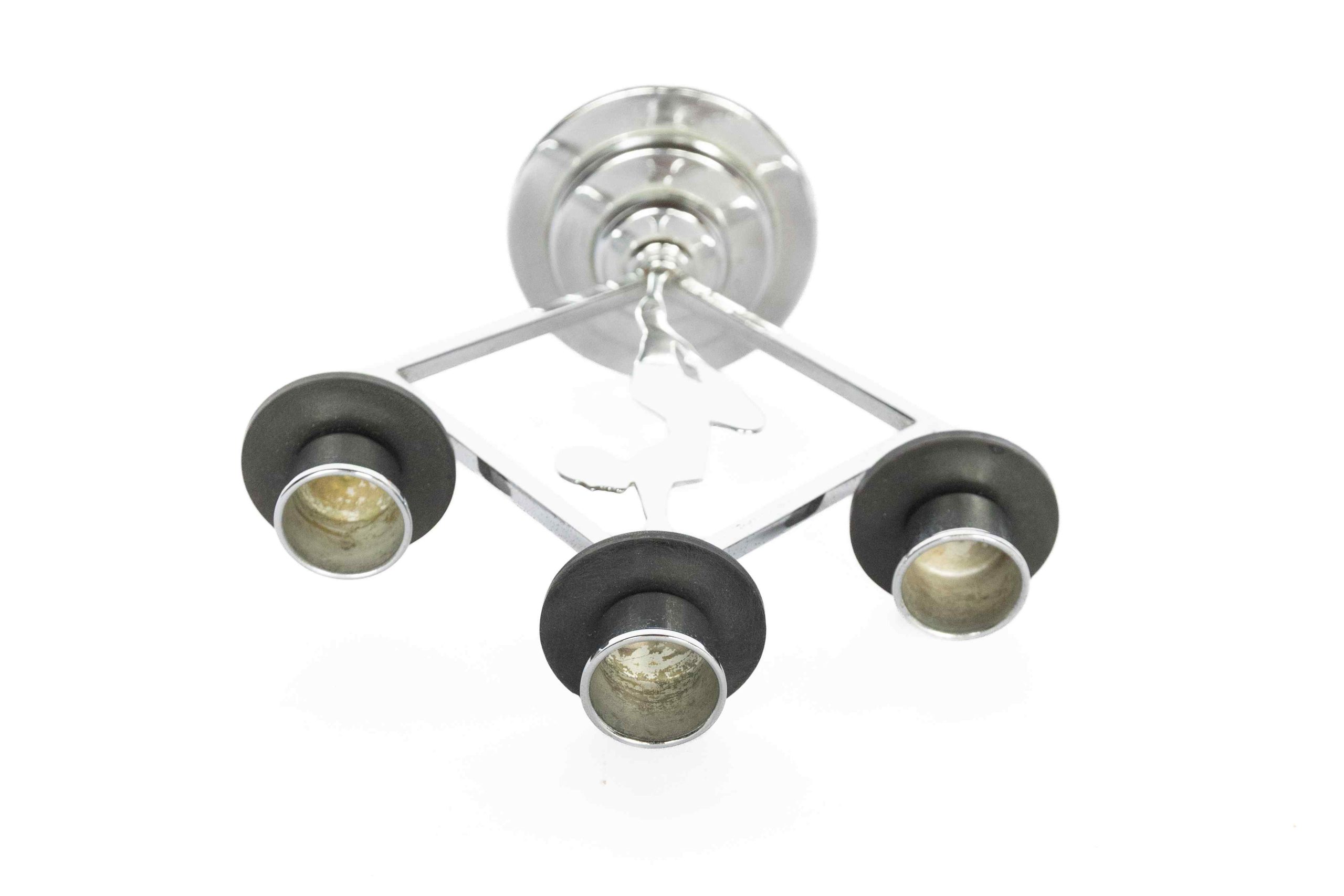 Art Deco Chrome Silhouette Lady Candleabra 1930s - Image 6