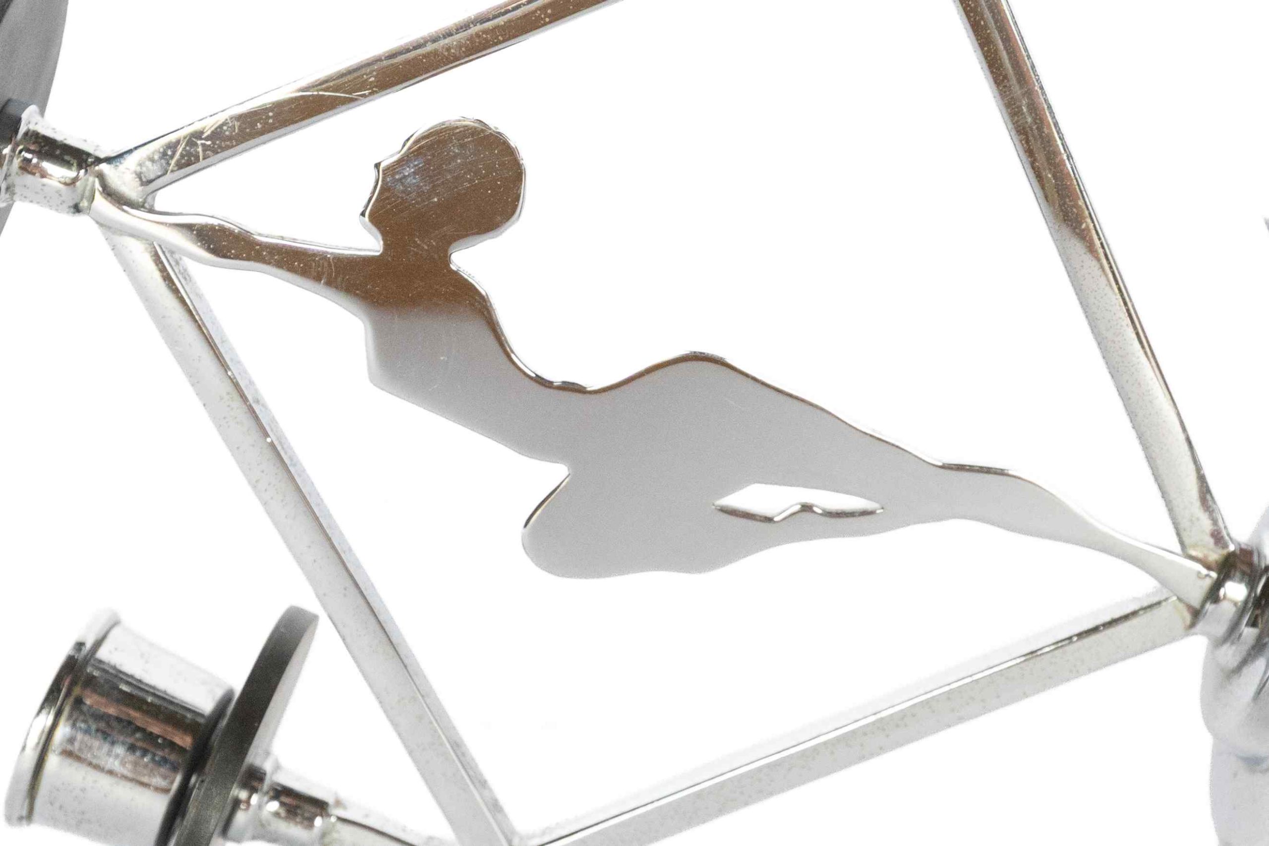 Art Deco Chrome Silhouette Lady Candleabra 1930s - Image 7