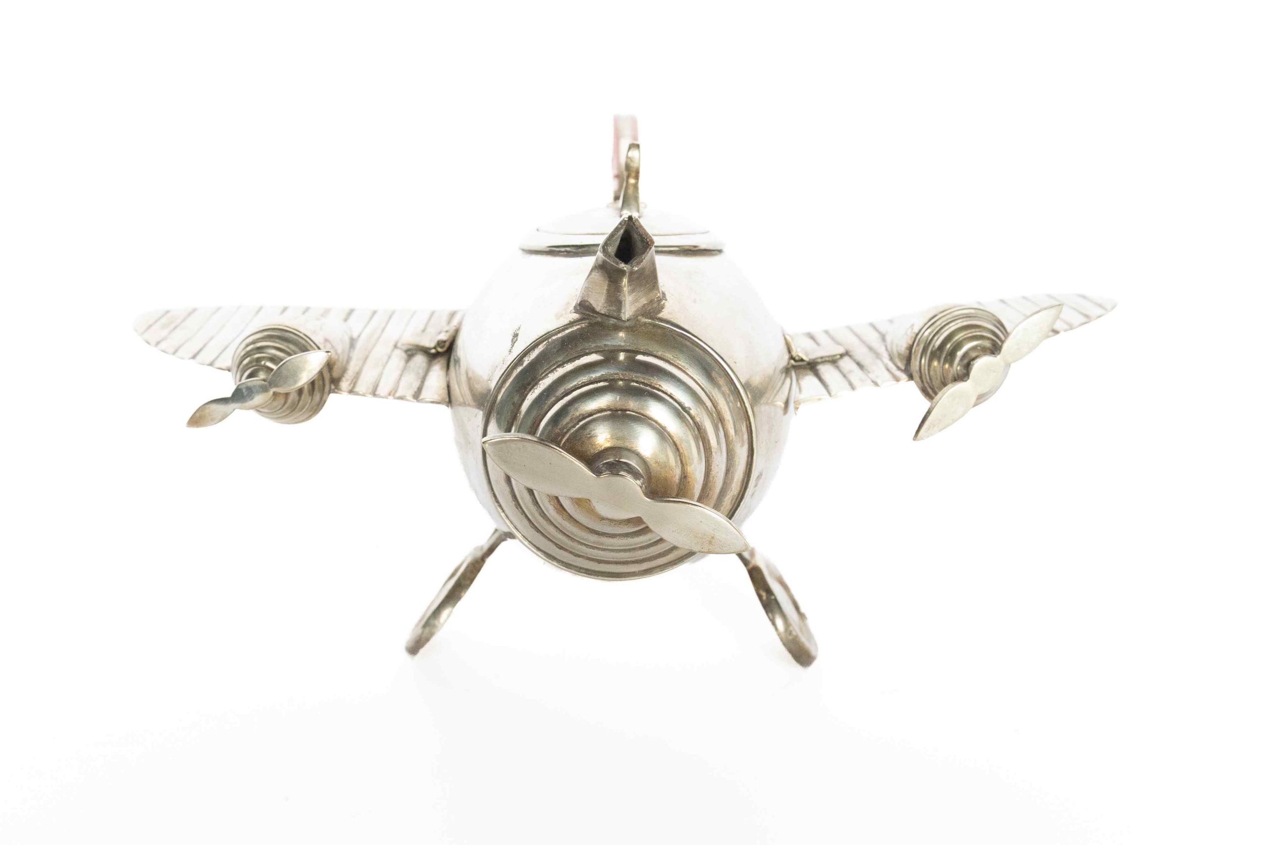 Art Deco Silver plated Aeroplane Teapot 1920s - Image 6