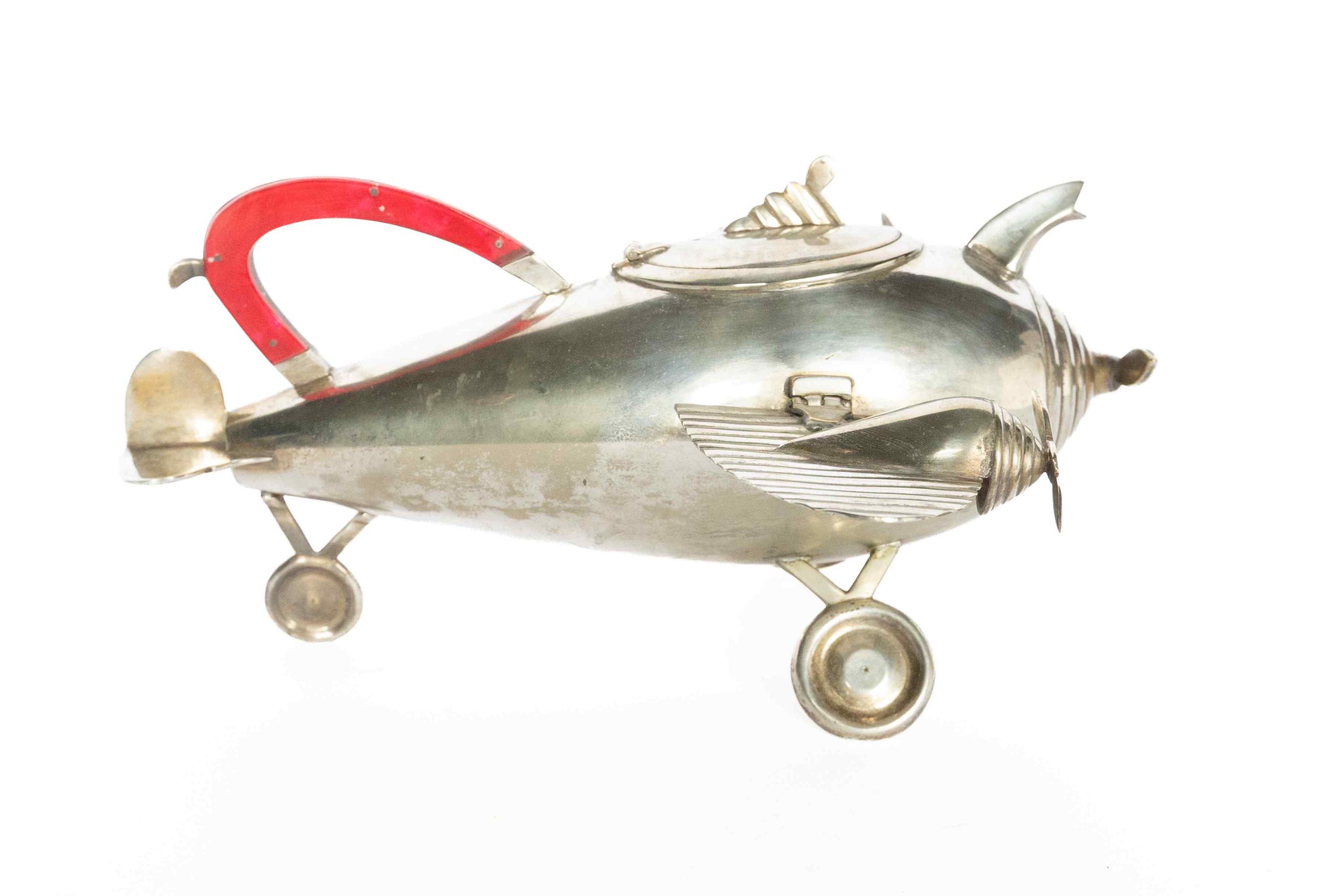 Art Deco Silver plated Aeroplane Teapot 1920s - Image 9
